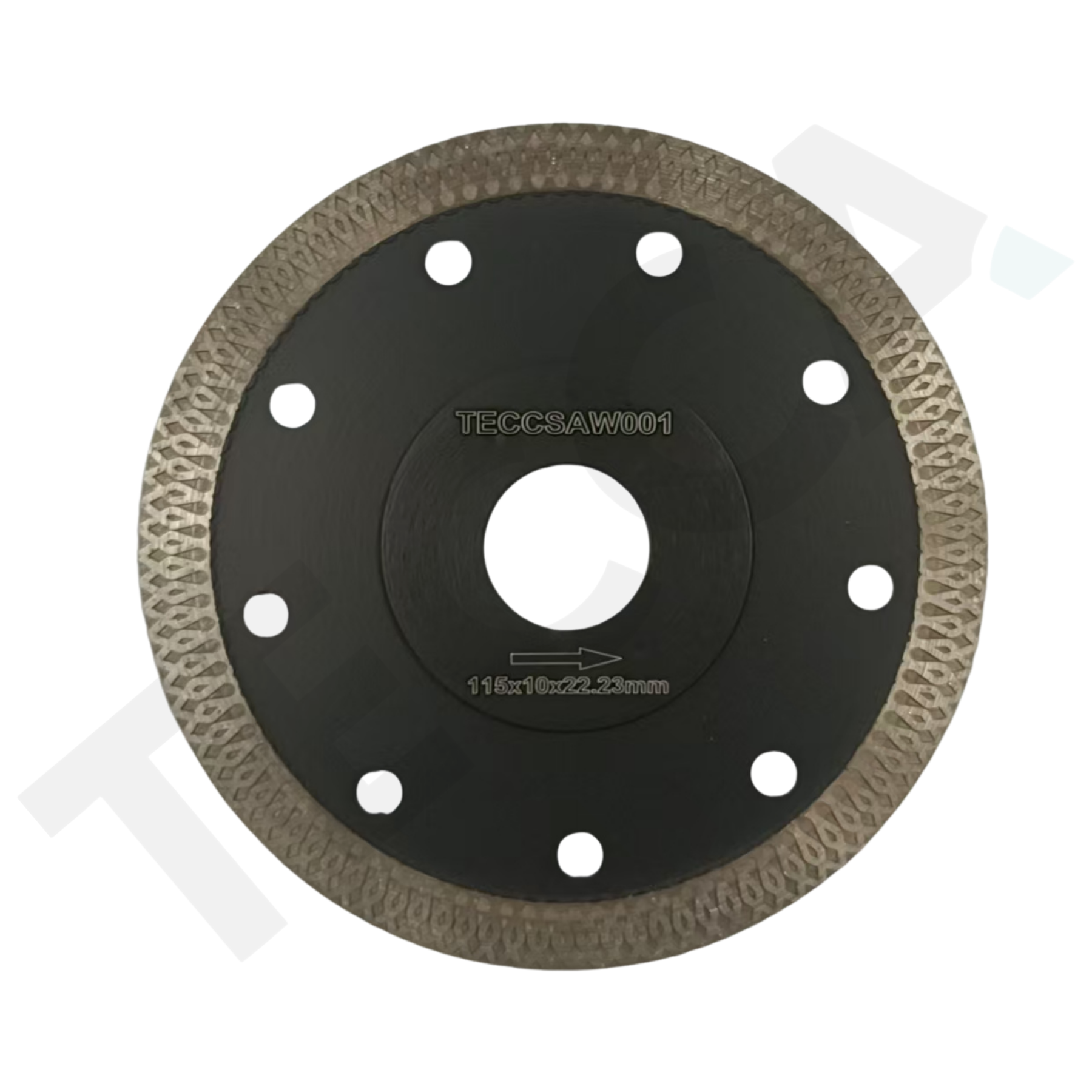 Tecca Diamond Black Cutting Wheel | 115mm | Porcelain, Stone & Tile Blade