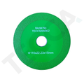Tecca Diamond Green Cutting Wheel | 115mm | Glass & Porcelain Fine Cut Blade
