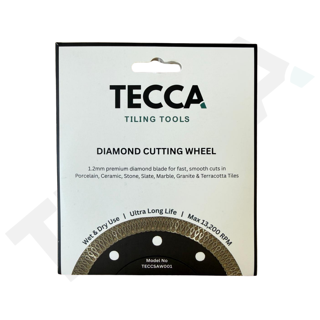 Tecca Diamond Black Cutting Wheel | 115mm | Porcelain, Stone & Tile Blade