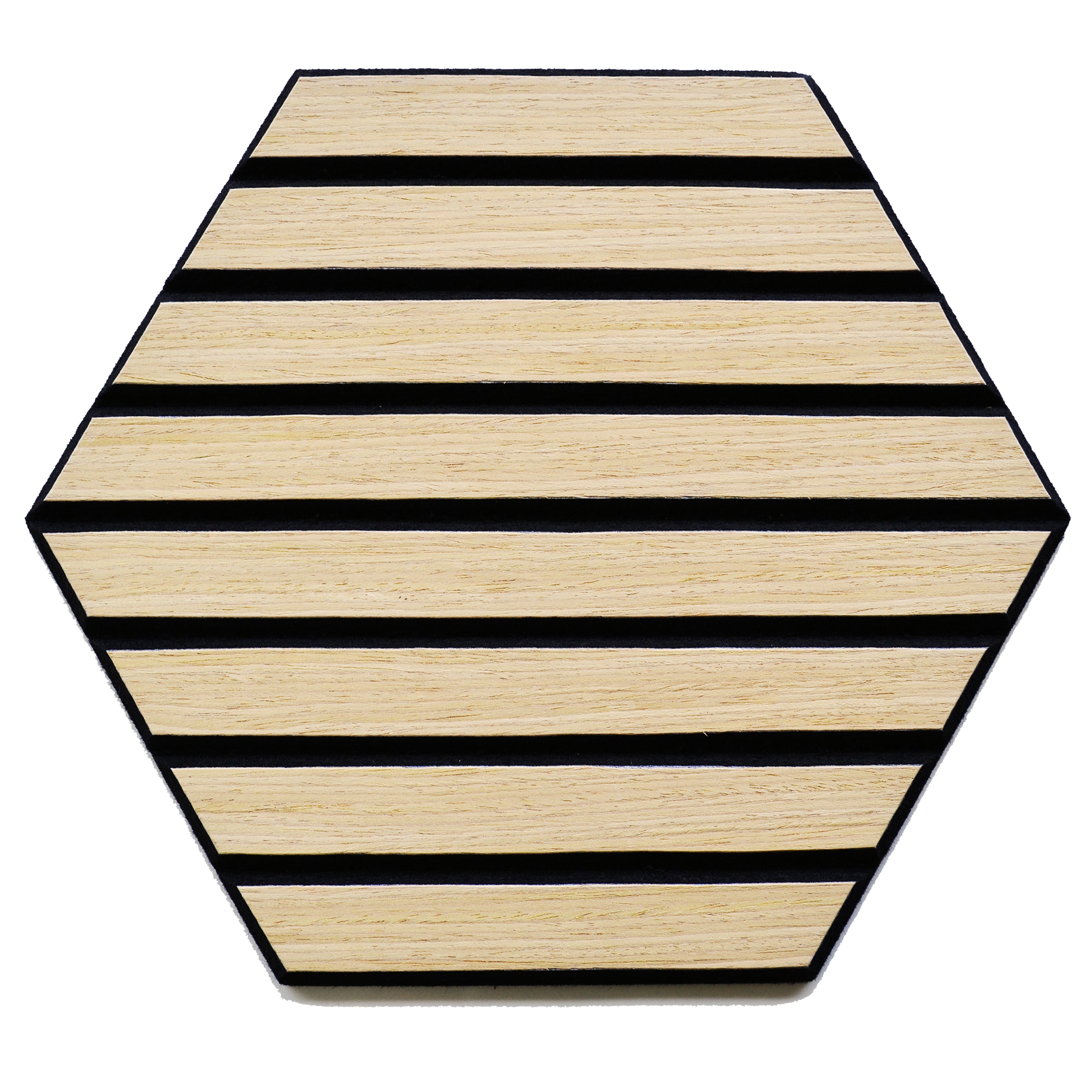 Tecca Light Oak Self-Adhesive Acoustic Hexagon Wall Panels | Sound Absorbing | 5 Pack