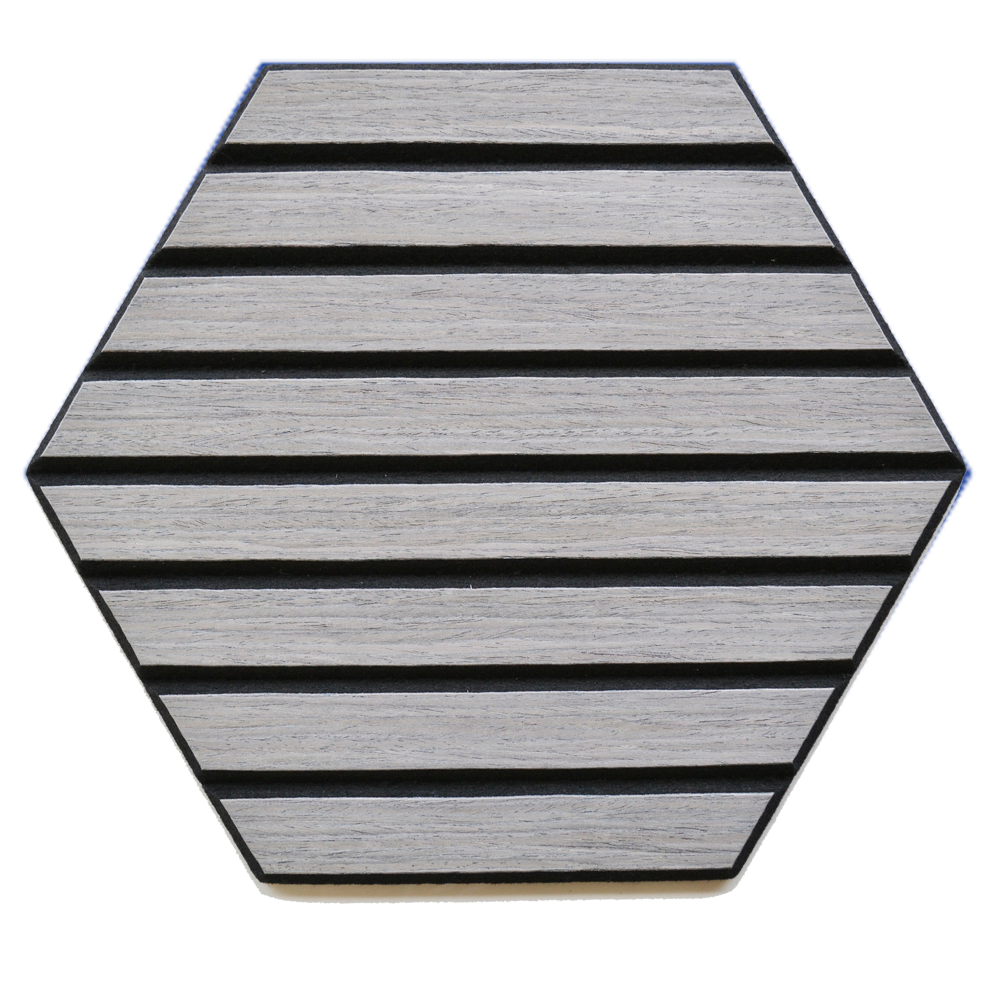Tecca Silver Self-Adhesive Acoustic Hexagon Wall Panels | Sound Absorbing | 5 Pack