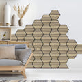 Tecca Light Oak Self-Adhesive Acoustic Hexagon Wall Panels | Sound Absorbing | 5 Pack