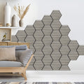 Tecca Light Grey Self-Adhesive Acoustic Hexagon Wall Panels | Sound Absorbing | 5 Pack