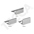 Tecca Polished Chrome Aluminium Tile Trim | 8mm, 10mm & 12mm | 2.44m Length