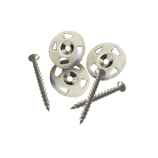 Tecca 25mm Galvanised Steel Washers & Screws – Tile Board Fixing Pack (100)